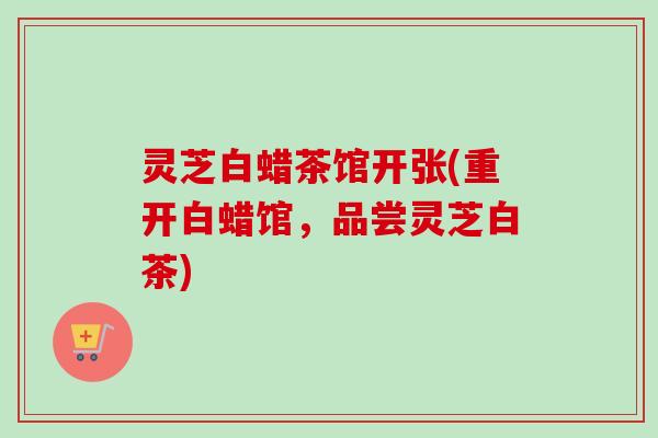 灵芝白蜡茶馆开张(重开白蜡馆，品尝灵芝白茶)