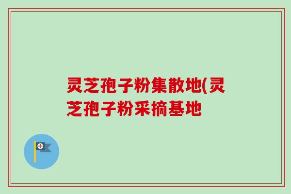灵芝孢子粉集散地(灵芝孢子粉采摘基地