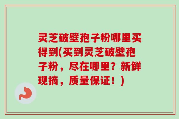 灵芝破壁孢子粉哪里买得到(买到灵芝破壁孢子粉，尽在哪里？新鲜现摘，质量保证！)