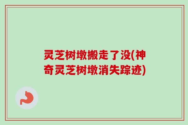 灵芝树墩搬走了没(神奇灵芝树墩消失踪迹) 灵芝树墩搬走了没(神奇灵芝树墩消失踪迹)