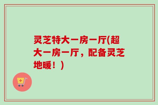 灵芝特大一房一厅(超大一房一厅，配备灵芝地暖！)