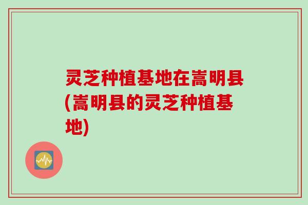 灵芝种植基地在嵩明县(嵩明县的灵芝种植基地)