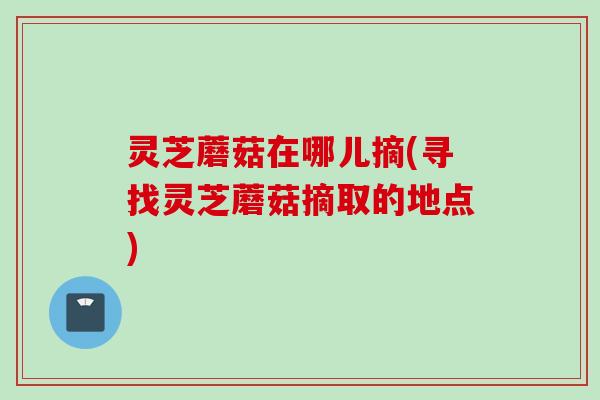 灵芝蘑菇在哪儿摘(寻找灵芝蘑菇摘取的地点)