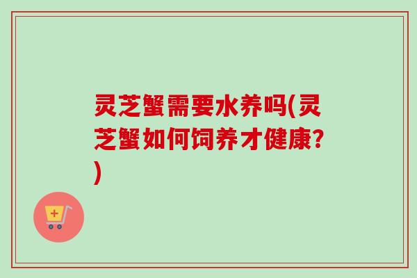 灵芝蟹需要水养吗(灵芝蟹如何饲养才健康？)