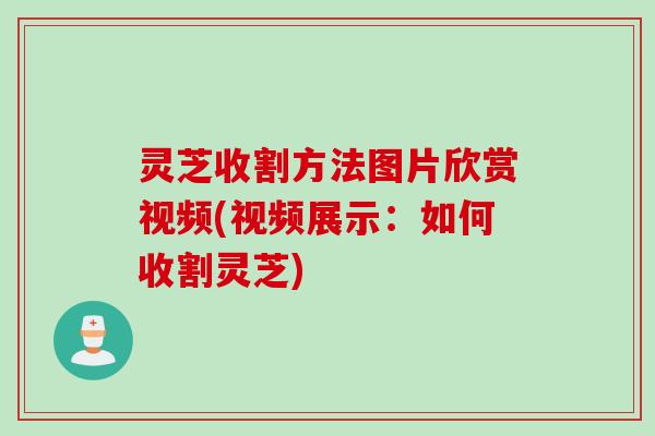 灵芝收割方法图片欣赏视频(视频展示：如何收割灵芝)