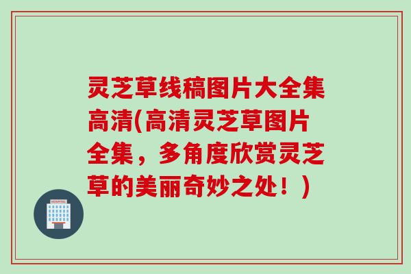 灵芝草线稿图片大全集高清(高清灵芝草图片全集,多角度欣赏灵芝草的美丽奇妙之处!) 灵芝草线稿图片大全集高清(高清灵芝草图片全集,多角度欣赏灵芝草的美丽奇妙之处!)