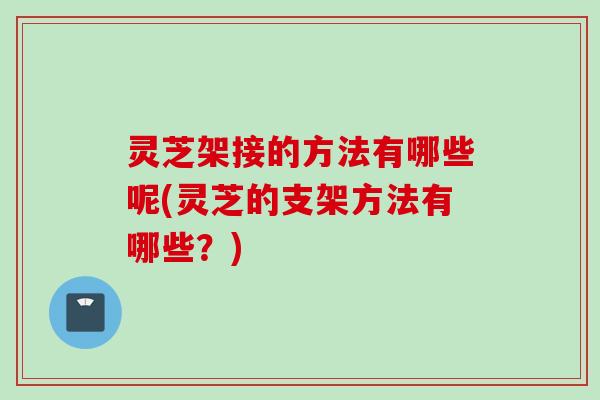 灵芝架接的方法有哪些呢(灵芝的支架方法有哪些？)