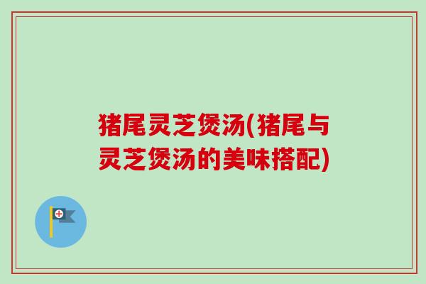 猪尾灵芝煲汤(猪尾与灵芝煲汤的美味搭配) 猪尾灵芝煲汤(猪尾与灵芝煲汤的美味搭配)