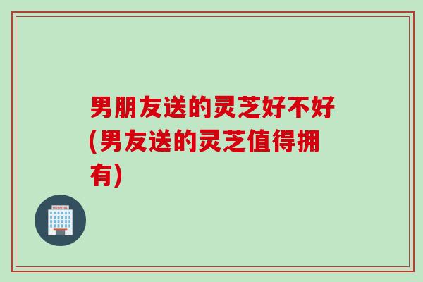 男朋友送的灵芝好不好(男友送的灵芝值得拥有)