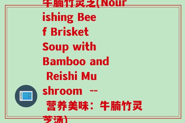 牛腩竹灵芝(Nourishing Beef Brisket Soup with Bamboo and Reishi Mushroom  -- 营养美味：牛腩竹灵芝汤)