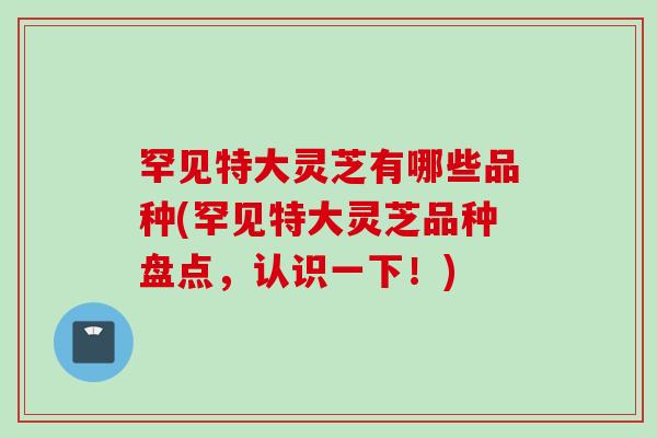 罕见特大灵芝有哪些品种(罕见特大灵芝品种盘点，认识一下！)