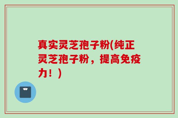 真实灵芝孢子粉(纯正灵芝孢子粉，提高免疫力！)
