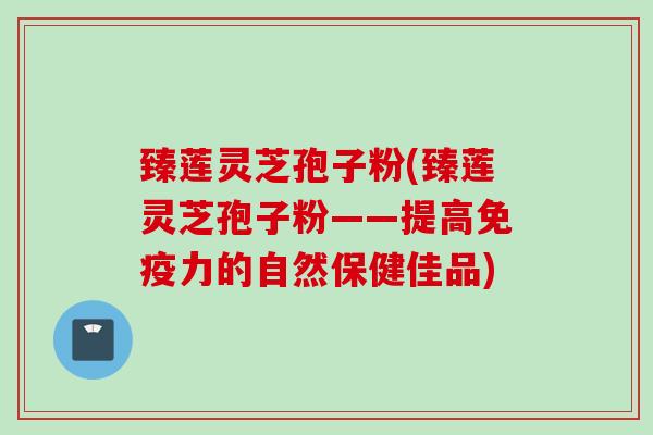 臻莲灵芝孢子粉(臻莲灵芝孢子粉——提高免疫力的自然保健佳品)