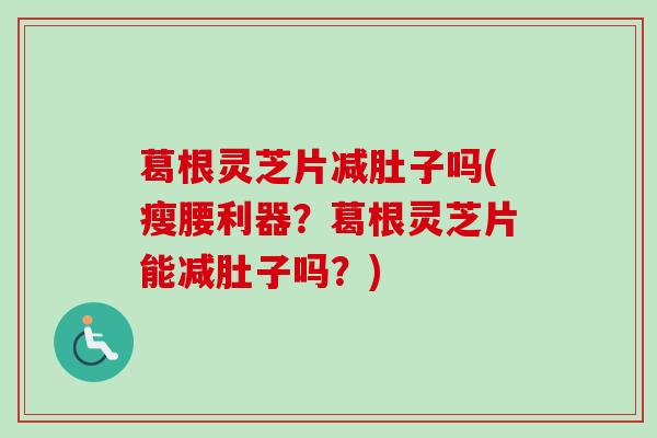葛根灵芝片减肚子吗(瘦腰利器？葛根灵芝片能减肚子吗？)