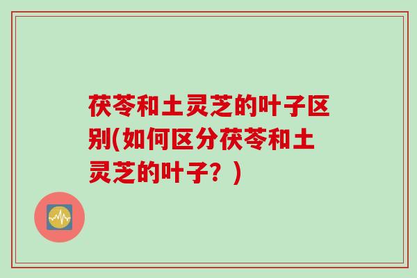 茯苓和土灵芝的叶子区别(如何区分茯苓和土灵芝的叶子？)