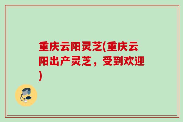 重庆云阳灵芝(重庆云阳出产灵芝，受到欢迎)