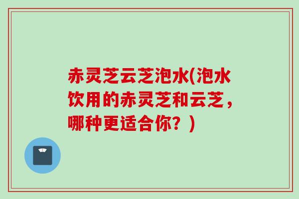 赤灵芝云芝泡水(泡水饮用的赤灵芝和云芝，哪种更适合你？)