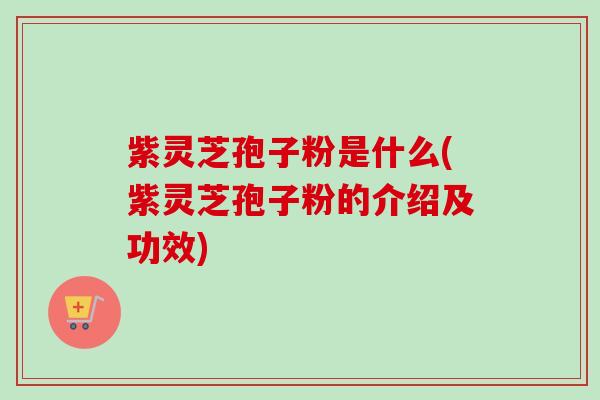 紫灵芝孢子粉是什么(紫灵芝孢子粉的介绍及功效)