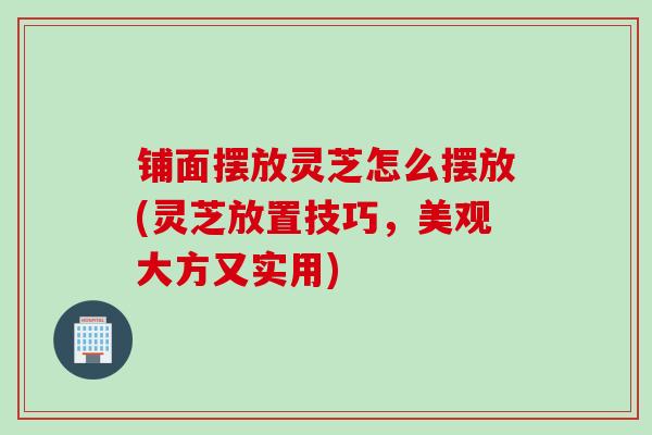 铺面摆放灵芝怎么摆放(灵芝放置技巧,美观大方又实用) 铺面摆放灵芝怎么摆放(灵芝放置技巧,美观大方又实用)