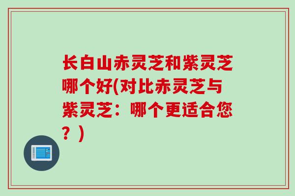 长白山赤灵芝和紫灵芝哪个好(对比赤灵芝与紫灵芝：哪个更适合您？)