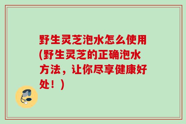 野生灵芝泡水怎么使用(野生灵芝的正确泡水方法,让你尽享健康好处!) 野生灵芝泡水怎么使用(野生灵芝的正确泡水方法,让你尽享健康好处!)