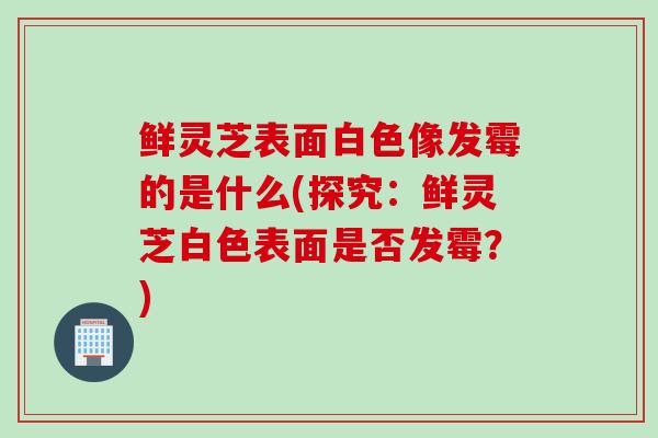 鲜灵芝表面白色像发霉的是什么(探究：鲜灵芝白色表面是否发霉？)
