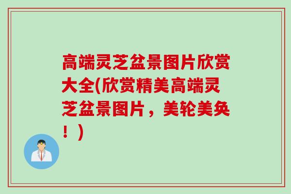 高端灵芝盆景图片欣赏大全(欣赏精美高端灵芝盆景图片，美轮美奂！)