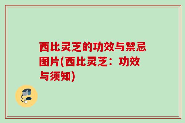 西比灵芝的功效与禁忌图片(西比灵芝：功效与须知)