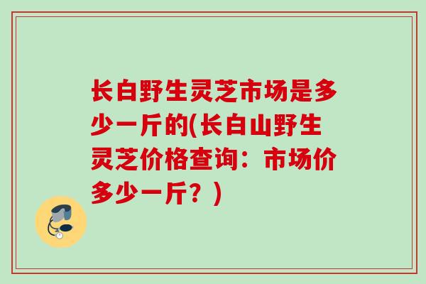 长白野生灵芝市场是多少一斤的(长白山野生灵芝价格查询：市场价多少一斤？)