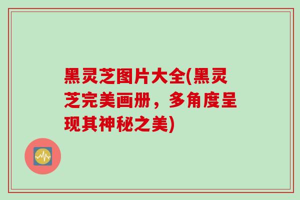 黑灵芝图片大全(黑灵芝完美画册，多角度呈现其神秘之美)