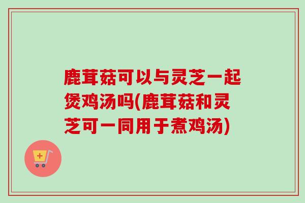 鹿茸菇可以与灵芝一起煲鸡汤吗(鹿茸菇和灵芝可一同用于煮鸡汤) 鹿茸菇可以与灵芝一起煲鸡汤吗(鹿茸菇和灵芝可一同用于煮鸡汤)