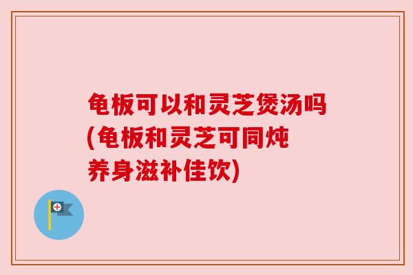 龟板可以和灵芝煲汤吗(龟板和灵芝可同炖 养身滋补佳饮)