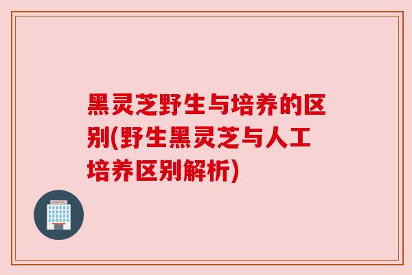 黑灵芝野生与培养的区别(野生黑灵芝与人工培养区别解析)