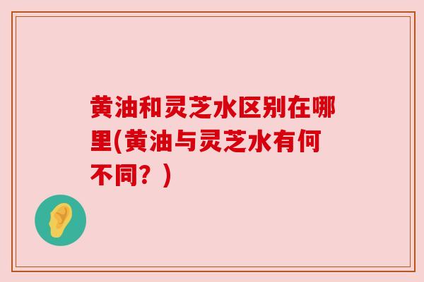黄油和灵芝水区别在哪里(黄油与灵芝水有何不同？)