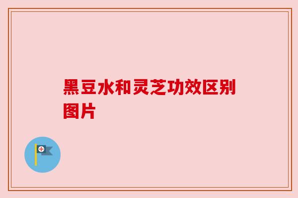 黑豆水和灵芝功效区别图片