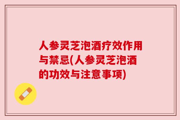 人参灵芝泡酒疗效作用与禁忌(人参灵芝泡酒的功效与注意事项)