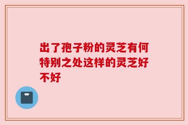 出了孢子粉的灵芝有何特别之处这样的灵芝好不好