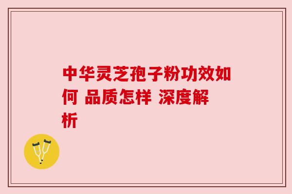 中华灵芝孢子粉功效如何 品质怎样 深度解析 中华灵芝孢子粉功效如何 品质怎样 深度解析